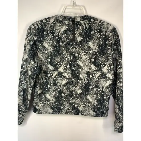 Eleven Paris -3. Women's Abstract Print Long Sleeve Sweatshirt Black Size Small