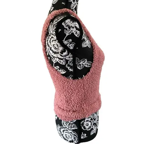 Indikah Sherpa Wide Strap Tank Top Loungewear Casual Sleepwear Pink Size M