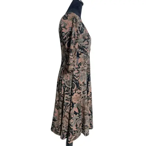 Peruvian Connection  Size Small Dress 3/4 Sleeve Paisley Boho Colorful - Image 3