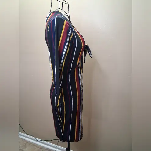 La Gypsy NWOT DRESS SEXY Multi-coloured striped with tie front detail #stripedd