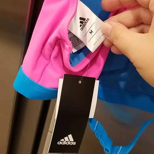 Adidas 💕 SWIMWEAR💕 Front Graphic Bikini TOP Neon