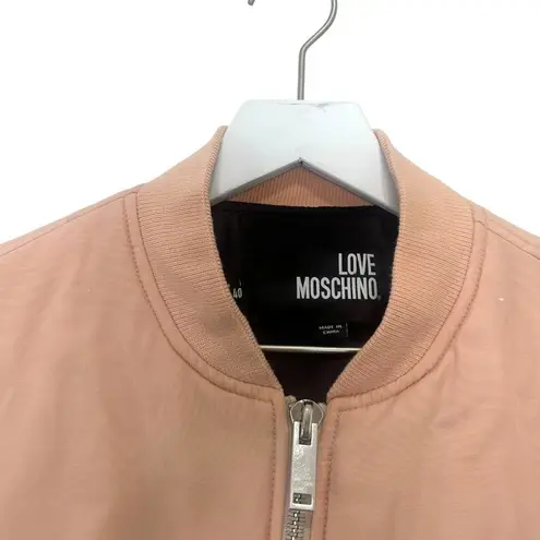 Love moschino Pink Bomber Jacket with Heart Patch Size 4