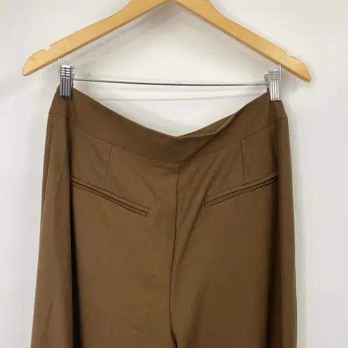 Nasty Gal  High Waist Wide Leg Pleated Trousers Dress Pants Brown Womens 8