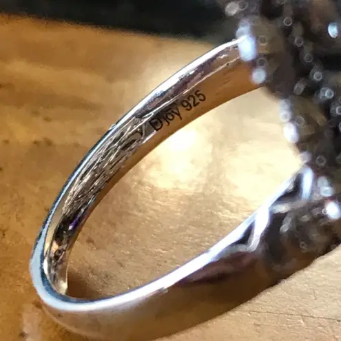 Genuine White Buffalo Sterling Silver Statement Ring 9