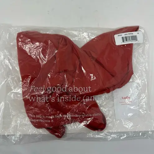 ANDIE Swim The Tahiti One Piece In Chili Pepper Open Back Deep V Size XS NEW