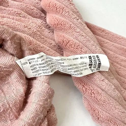 ZARA  Trafaluc Blush Ribbed Cropped Sweater