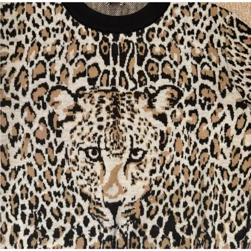Pinko italian sweater size XS cheetah print Brown