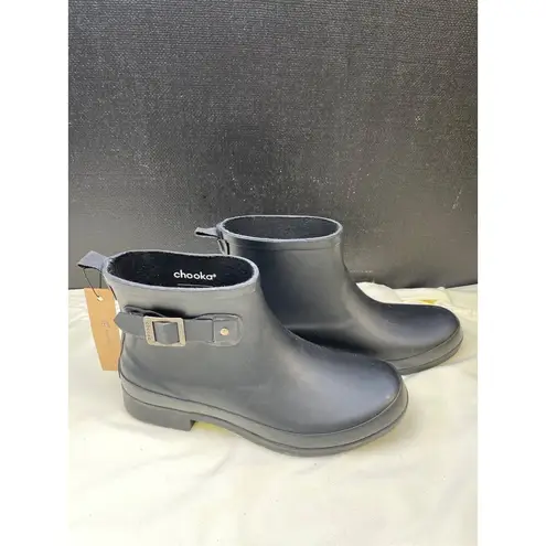 Chooka Womens Black Ankle Rain Boots Shoes Size 9 SKU 6448