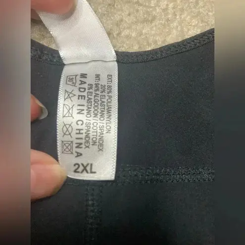 SHAPERX Women Shapewear Tummy Control Open Bust Bodysuit Size 2XL Black