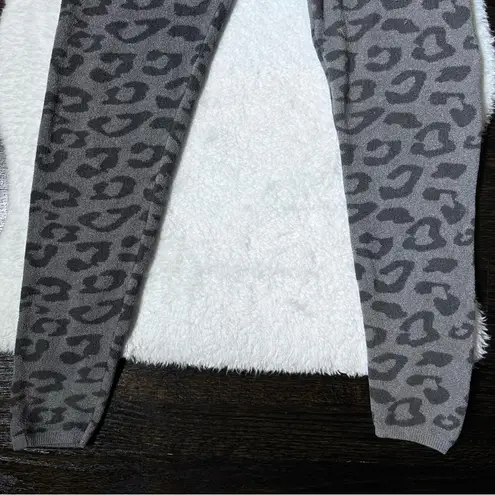 Barefoot Dreams CozyChic Ultra Lite Leopard Leggings in Medium Graphite Gray