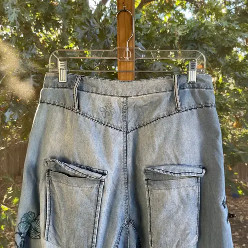 Desigual Women's Baggy Fit Embroidered Beaded Leg Harem Pants Size 26