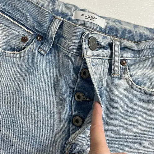 MOUSSY Vintage MV 111 Light Blue Naval Tapered Mid Jeans 540FSC11