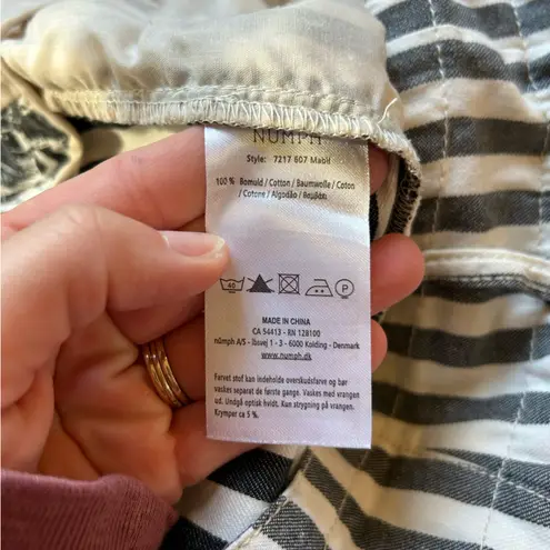 Numph Women's Stripes 38 Trousers x 24.5" crop Blue Size undefined