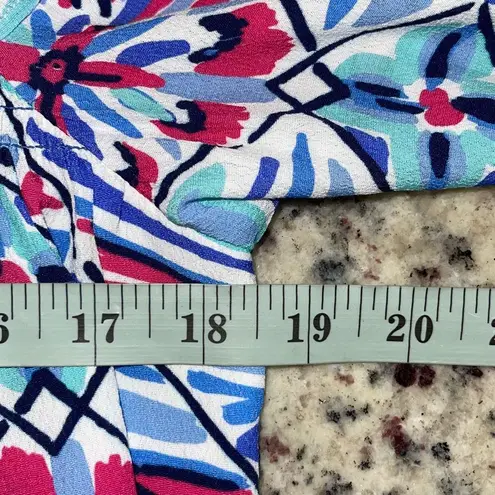 Sail To Sable Womens Smocked Long Sleeve Blouse Top Blue Pink Size Small NWT