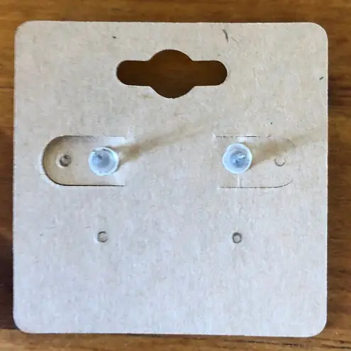 Handmade White Black Ice Skates Stud Earrings - Hand Painted Wood, Hypoallergenic