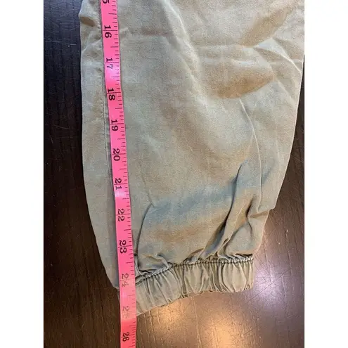 Sanctuary  Jogger Pants Womens XS Drawstring‎ Pockets Lyocell Green Grunge STAINS