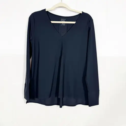 ADAY Something Tailored Shirt Navy Minimalist Contemporary Travel Quiet Luxury