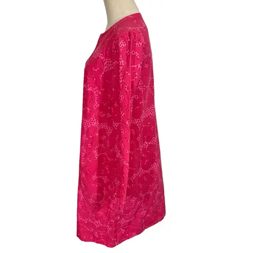 VINTAGE Marimekko Zip Front Shift Smock Dress in Tarha Pattern Sz:40/US12 1960s Pink Size 12