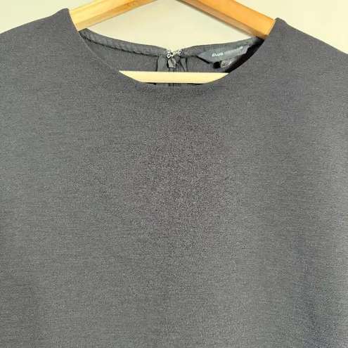 Club Monaco Sculptural Mini Dress Women's 10 Black Minimalist Neutral LBD Career