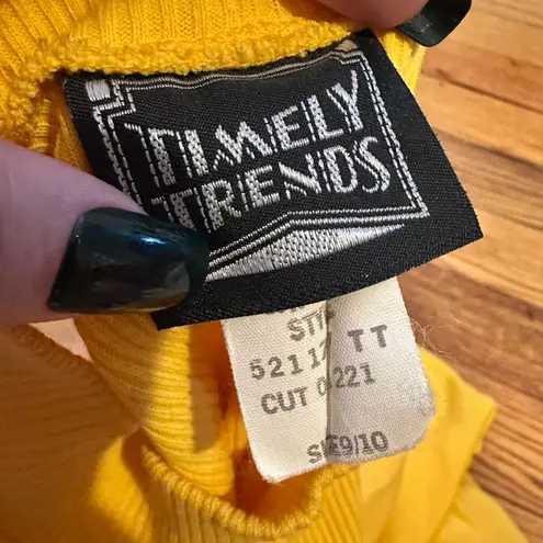 Vtg bright yellow maxi dress Size 10