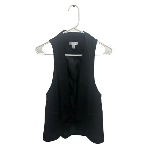 Bisou Bisou Black Sleeveless Backless Tie Front Top