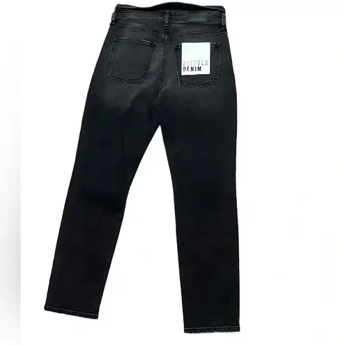 Pistola Nico High Rise Mom Shadows Distressed Fold Over Straight Leg Jean 27