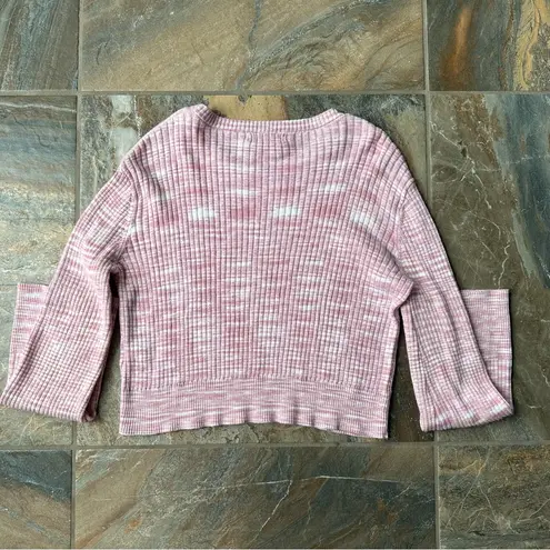 Sincerely Jules Pink and White Marl Sweater Women's Size Large