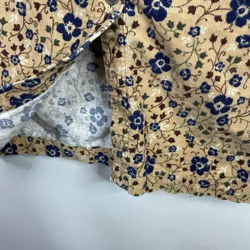 Bobbie & Brooks Vintage Y2K 90s Bobbie Brooks Corduroy Floral Long Button Skirt Prairie 6 26