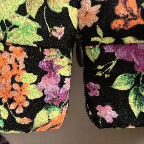 AFRM Women's XS Floral Blouse with Ruffle Accents Long Sleeve Pink