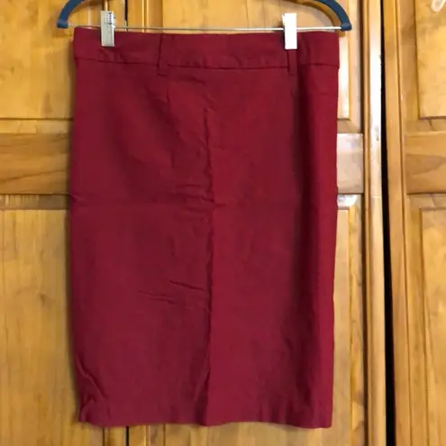 6 Degrees Burgundy Red Pencil Skirt
