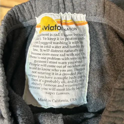 Aviator Nation Bolt 4 Sweatpants Grey Size Small