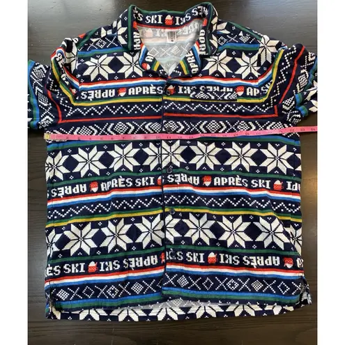 Hanna Andersson Apres Ski Flannel‎ Pajama Top Only Adult XL Button Front Cozy - Image 8