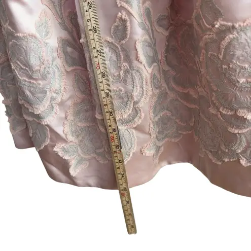 Carmen Marc Valvo Infusion Fit & Flare Pink Satin Cocktail Dress Size 10 NWT