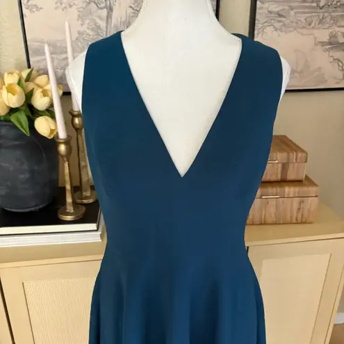 Dress the Population DRESS THE POPULATION Catalina Fit & Flare Cocktail Dress In Peacock Size Medium