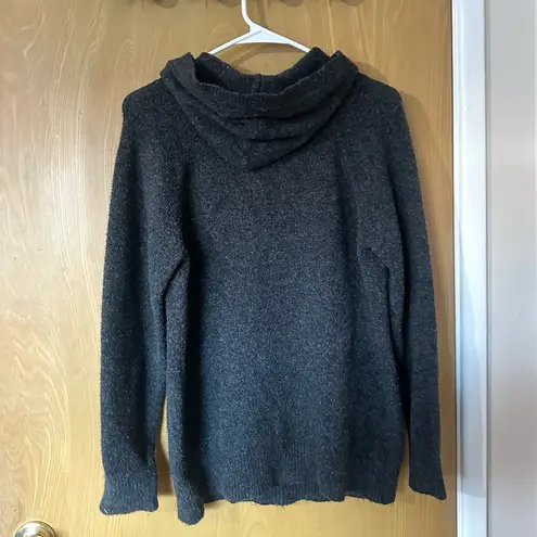 Aspen Dark Gray Tunic Sweater Pullover Hoodie w/ Pocket Size XS