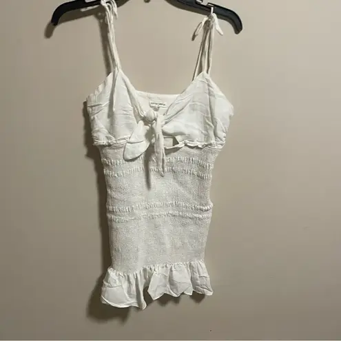 Adalene White Smocked Tie