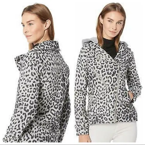 Yoki Leopard Print Hooded Short Wool-Blend
Moto Jacket
