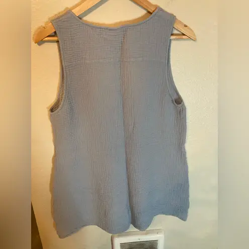 ANDIE Swim The Frades Cotton Gauze Mini Dress Size Large Blue