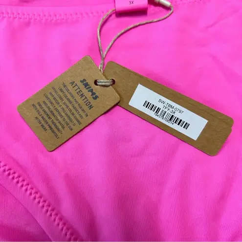SKIMS NWT Swim Dipped Tie Bottoms in Taffy Pink SW-TBM-0797 Size 3X