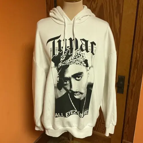 2pac Tupac All Eyes On Me Hoodie White Size XS