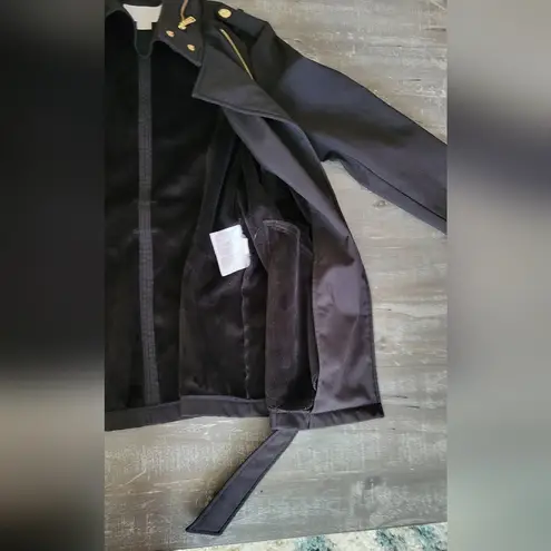 Michales Kors Asymmetrical Zipper Coat Size M Black Size M