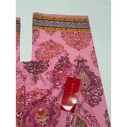 Sunny Leigh Marla Pink paisley palazzo pant NWT Size small