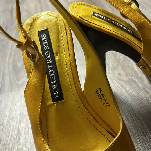 Yellow Slingback Heels by Shes Collection Size 5.5