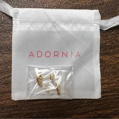 Adornia 14K Over Silver Crystal Evil Eye Studs Gold