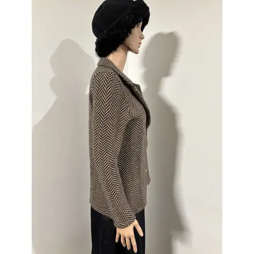 BlOOMINGDALES Brown Black Herringbone 2