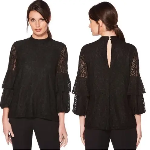 Laundry by Shelli Segal  • lace balloon ruffle sleeve blouse