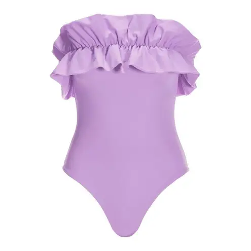 Boston Proper New.  ruffle strapless one piece. Small . Retails $139.