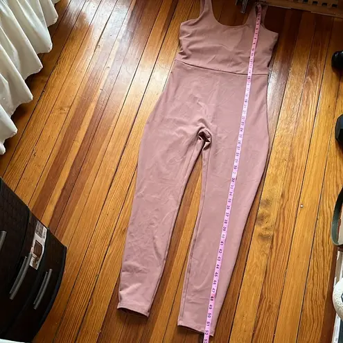 Girlfriend Collective Dusty Rose Scoop Sleeveless Unitard Jumpsuit Sz XL