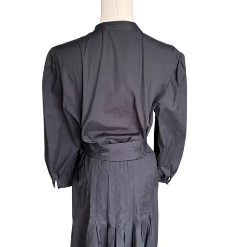 Veronica Beard - NWT Izie Poplin Midi Belted Button Front Puff Sleeve Sz 10
