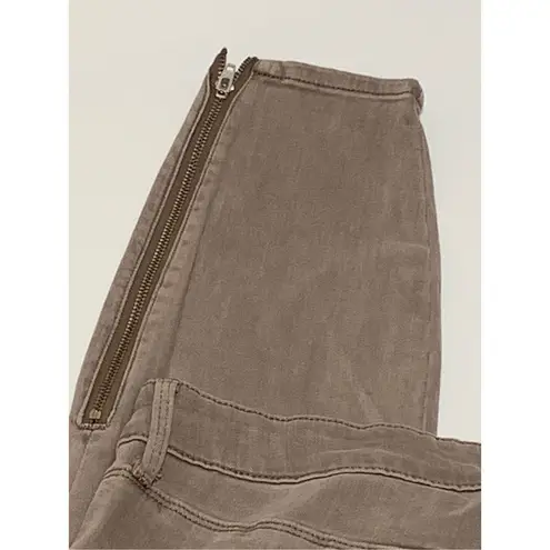 Pistola washed tan denim cargo ankle pants size 32 